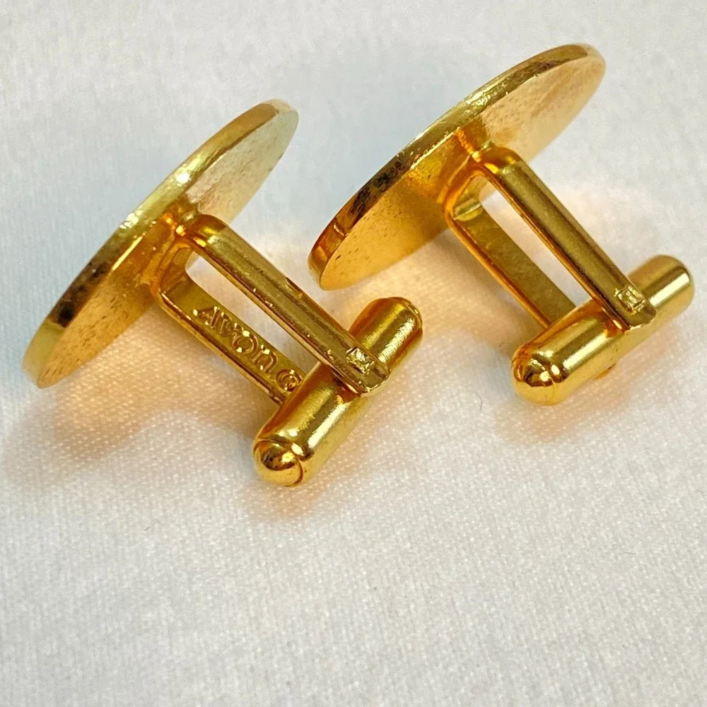 💎Mens Cuff Links Antique Car Enamel Cloisonne Bullet Back And Toggle